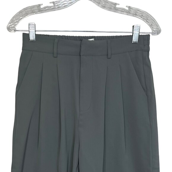Tarse Activewear Pleated Shorts High Rise Gray Pleated High-Waist Small New - Picture 3 of 10